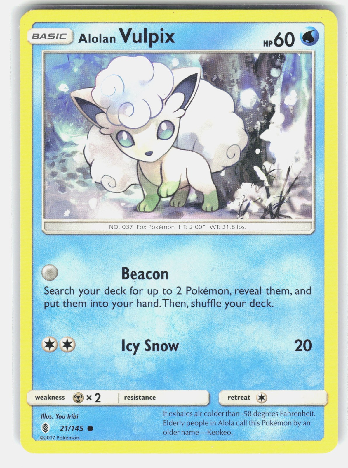 Alolan Vulpix 21/145 Pokemon SM - Guardians Rising *LP*