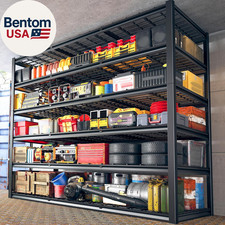 60" W Garage Shelving, 3000LBS Metal Shelving Units, 6 Tier Storage Shelves, Adj