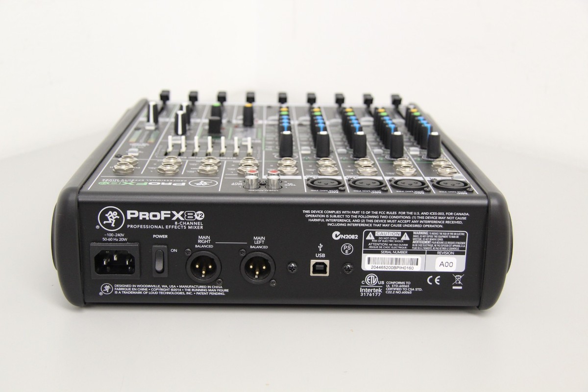 【動作品】MACKIE マッキー ProFX8v2 8ch ミキサーc Mackie PROFX8V2 8-Channel Professional Effects Mixer for