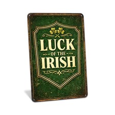uck of the Irish Metal Sign, St. Patrick  s Day Decor, Irish Bar Wall Art, Pub