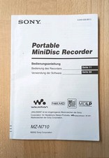 Sony Minidisc MZ-N710 Bedienungsanleitung Ori...