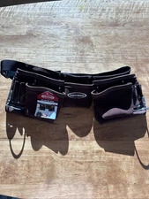 McGuire-Nicholas 11-Pocket Leather Nail Tool Belt | Contractor Apron | Dk Brown