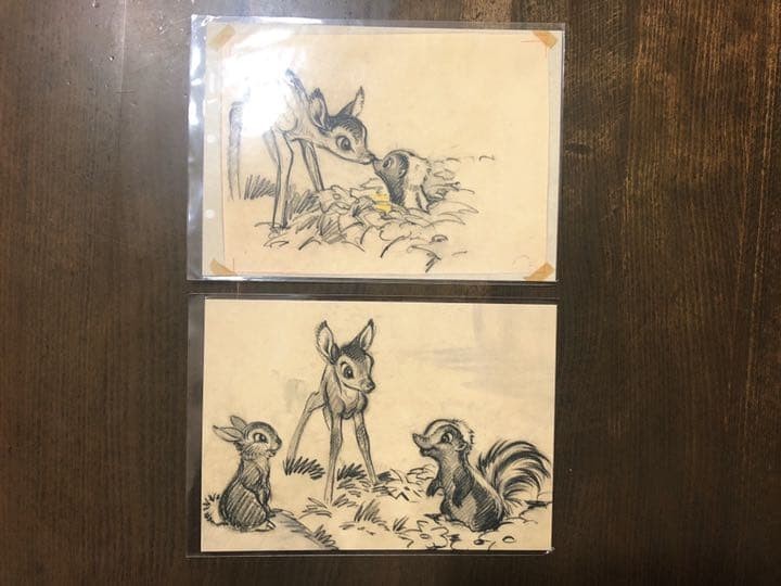 Disney Bambi Postcard Unused Disney Art Exhibition Limited Condition