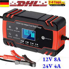 Auto KFZ Intelligentes Batterieladegerät 12V/24V Batterie Ladegerät PKW Akku AGM