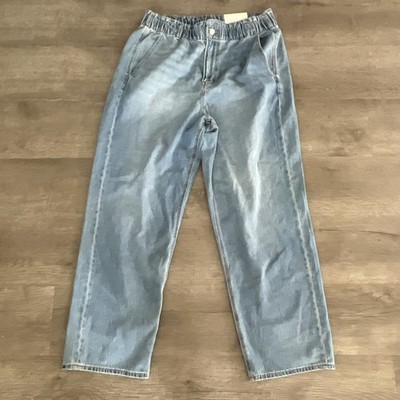 American Eagle Baggy Jeans 18 Highest Rise Straight Elastic Waist Original Tags