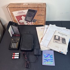 VTG Texas Instruments TI Programmable 58 Calculator Lot Box Manuals  Parts