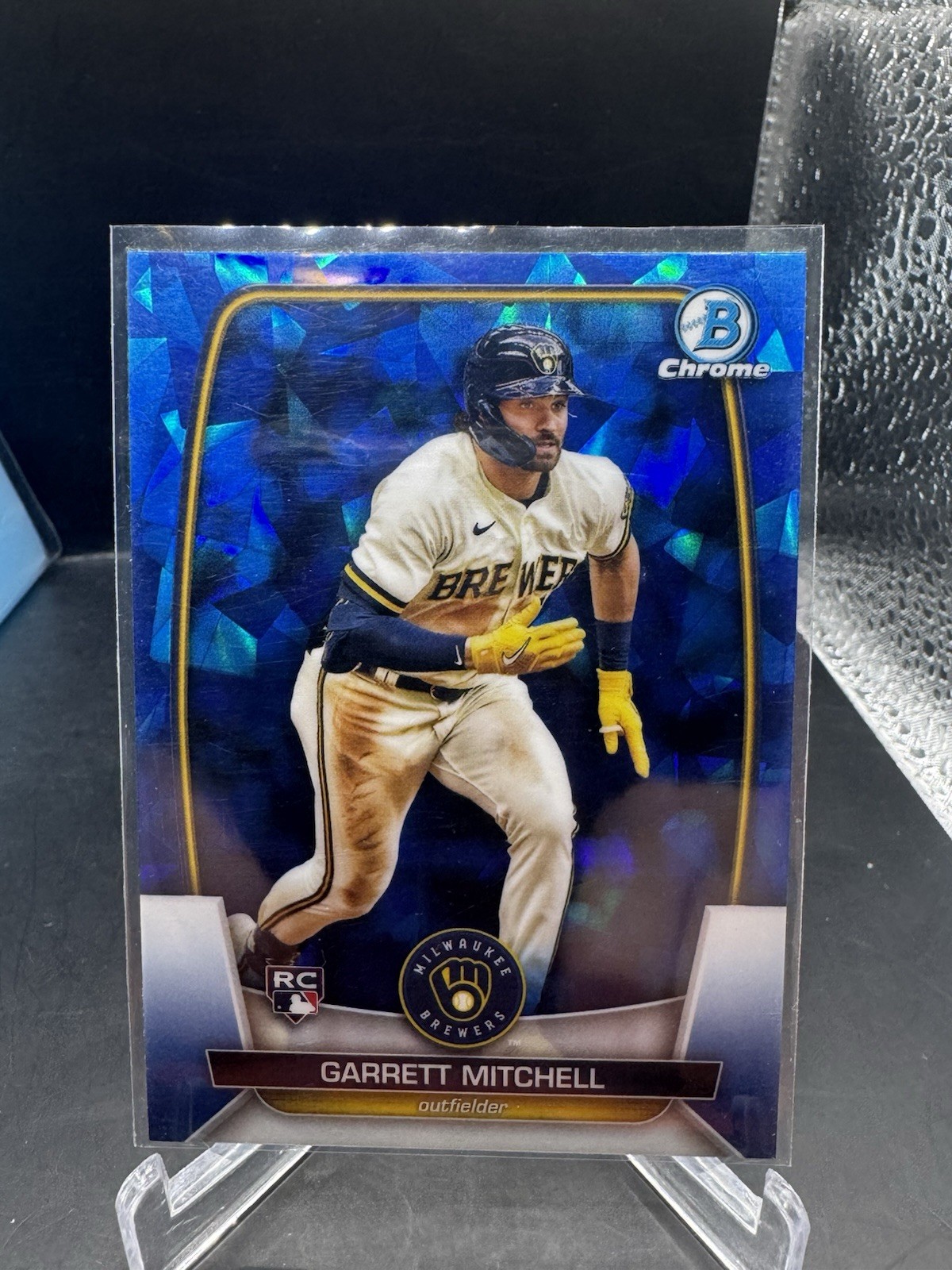 2023 Bowman Chrome Sapphire Garrett Mitchell RC #3 Brewers Rookie