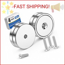 Grtard 4 Pack Neodymium Cup Magnets, 110LBS Holding Force Strong Rare Earth Magn