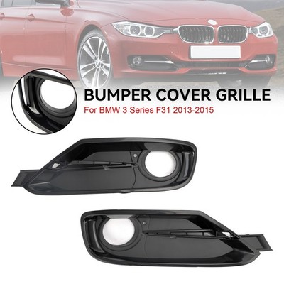 2PCS Front Bumper Fog Light Grille Covers Für BMW 3 Series F30 F31 2013-2015