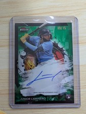 2024 Topps Finest Junior Caminero Green Auto /75 RC Rookie Autograph