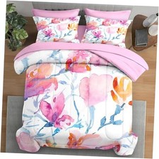 Comforter Set Size, Floral 7 Pcs Bedding for Kids and Queen Spring Flower