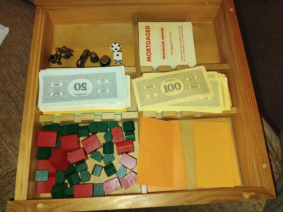Monopoly Wooden Edition Board Game complete - Image 2 of 4