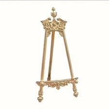 Vintage Gold Decorative Easel Display Stand for Plates, Photos & Art