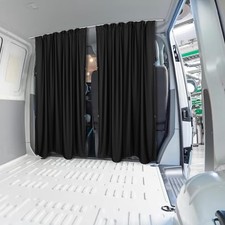 Cab Divider Seperator Kit Blackout Curtain Black For Nissan Nv3500
