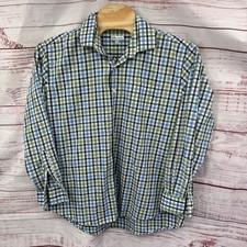 Peter Millar Shirt Mens 2XL Plaid Button Down Long Sleeve Casual Cotton Preppy