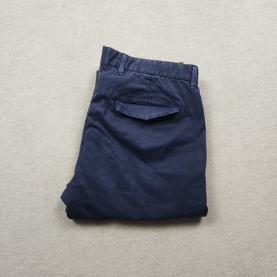 United Colors of Benetton Herren Chino Hose Stoff W33 L34 Blau Slim Fit Stretch