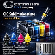 4x 100ml GIC Sublimationstinte für Brother, ...
