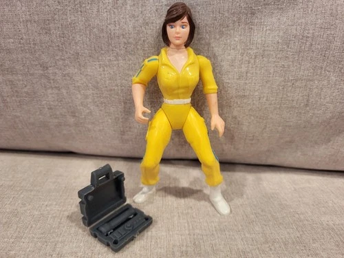 TMNT April O'Neil Figure 1988 Playmates Blue Stripe Teenage Mutant Ninja Turtles