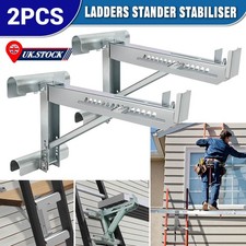 2X Steel Ladder Jacks 550 KG Stage Up Work Ladders Stander Stabiliser 18In Width