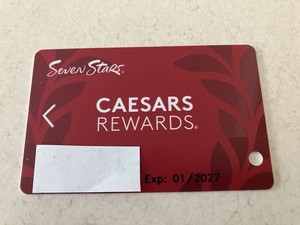 CAESARS CAESAR'S REWARDS SEVEN STARS PLAYERS SLOT CLUB CARD 2027 FEMALE NAME