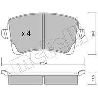 Metelli BremsbeläGe Bremsbelegsatz Hinten FüR Audi A4 Avant Q5