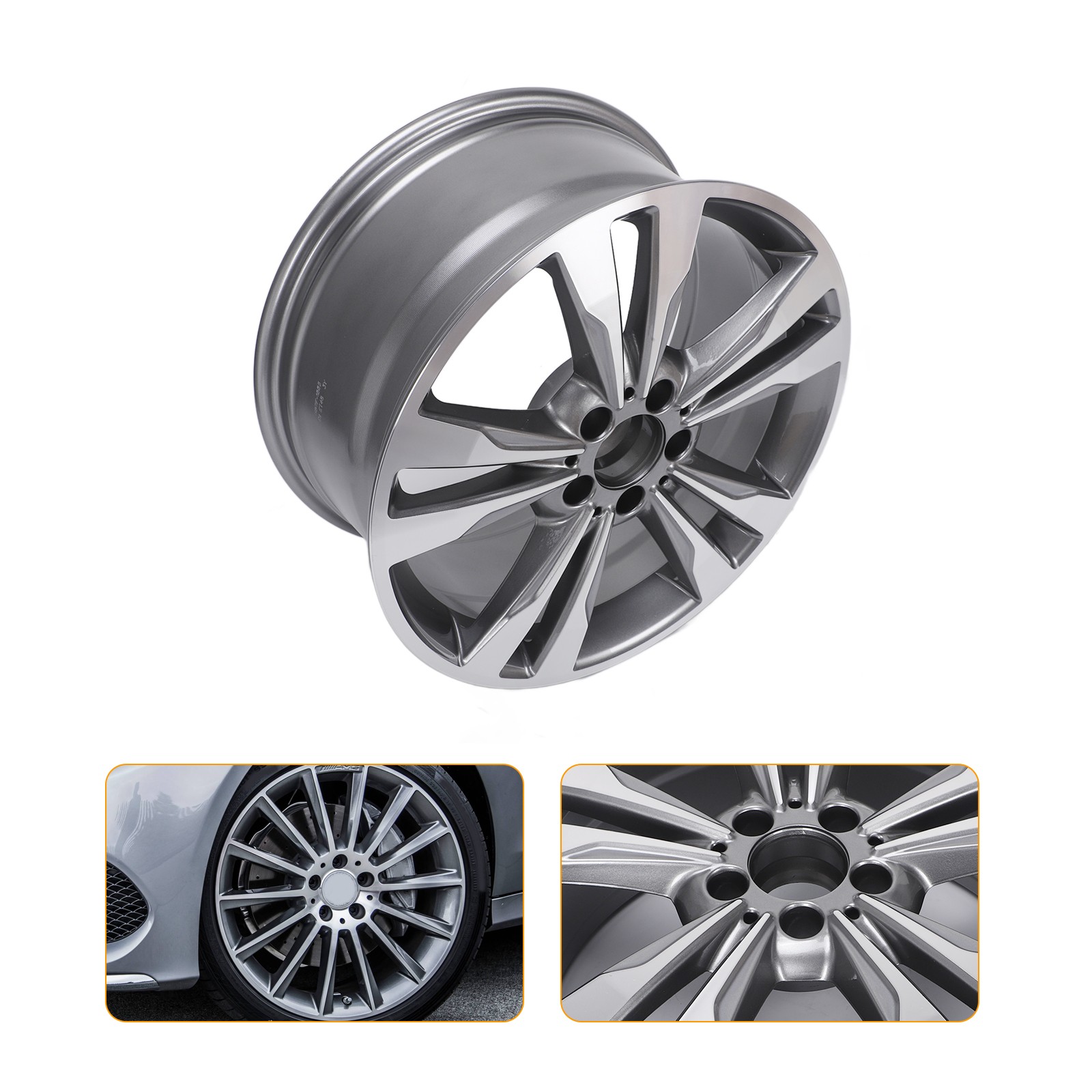 18X8.5 Inch Wheel Rim Rear Replacement For 2015-2018 Mercedes-Benz C300 C350