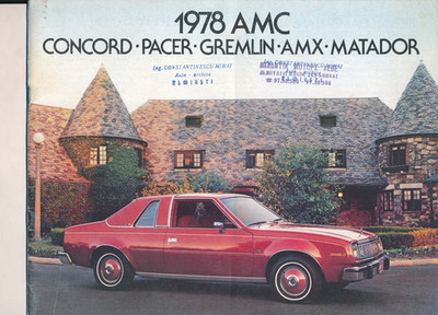 AMC Programm Prospekt 1978 mit Pacer, US Cars selten!