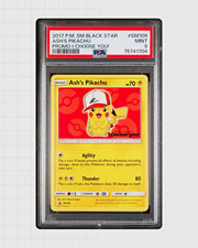 Ash's Pikachu SM Black Star Promo SM109 English Regular PSA 9 2017 on eBay