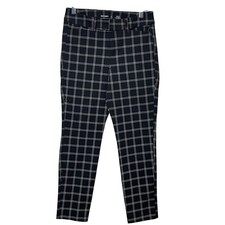 Old Navy High Rise Pixie Skinny Pants Pindot Black Windowpane Womens 2 Petite