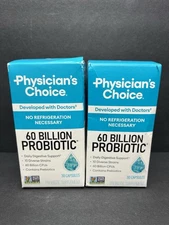 Lot Of 2 Physician's Choice 60 Billion Probiotic Veggie Caps 30 Count Each 04/27