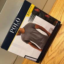 Polo Ralph Lauren Men's Classic Fit Crew Neck 3 Pack White T-Shirts Sz M NEW