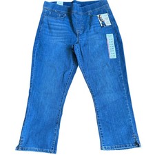 Levi  s Strauss Signature Women  s Totally Shaping Pull on Capri Jeans 12 W31 NWT