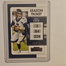 Panini 2021 Contenders Drew Lock #28 Denver Broncos Football Base Set Card