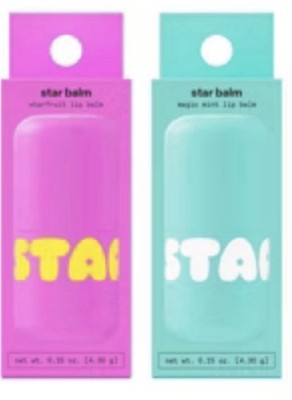 Starface Star Balm Lip Balm, Hydrating Moisturizing, Mint or Starfruit, 0.15 oz