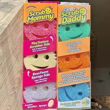 Scrub Daddy Scrub Mommy and Daddy Non-Scratch Cleaning Sponges - 3 pack each 
