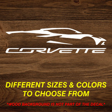 C8 Corvette Silhouette Vinyl Decal Sticker Many Sizes Colors Free Shipping