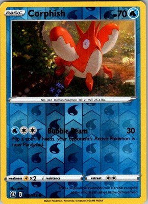 Pokemon | SWSH05: Battle Styles | Corphish | 038/163 | Reverse Holo | NM