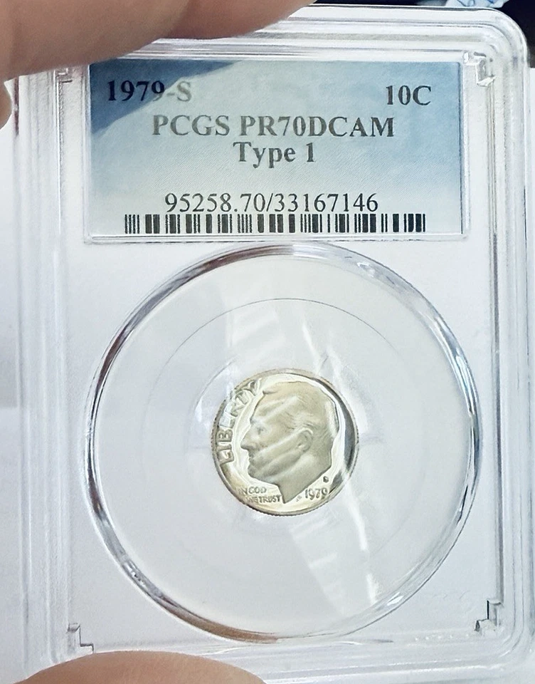 1979-S PERFECT PROOF Roosevelt US 10c ~ PCGS PR70 DCAM ~ Nice! - Image 3 of 4