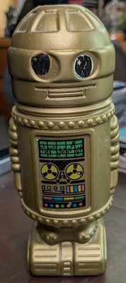 Vintage QD-3 ROBOT 8.5'' Empty Bubble Bath 1980'S Era Plastic Shampoo Container 