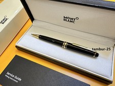 Montblanc Meisterstuck Black Classique Ballpoint Pen 164 Gold Finish-New Box