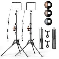 2 Packs Video Light Kit, Studio Light, 2700-6500K Dimmable Photography Lighti...
