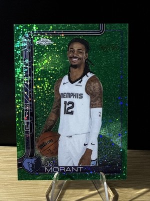 2026 Topps Chrome Update Ja Morant Image Variation Green Sparkle Refractor /99