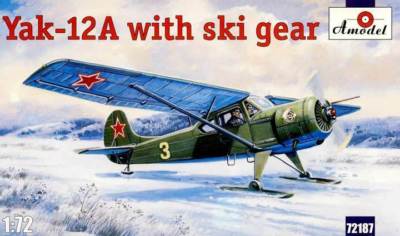 Amodel - Yak-12A 12 A mit Ski Polen Russland - 1:72 Modell-Bausatz NEU OVP kit