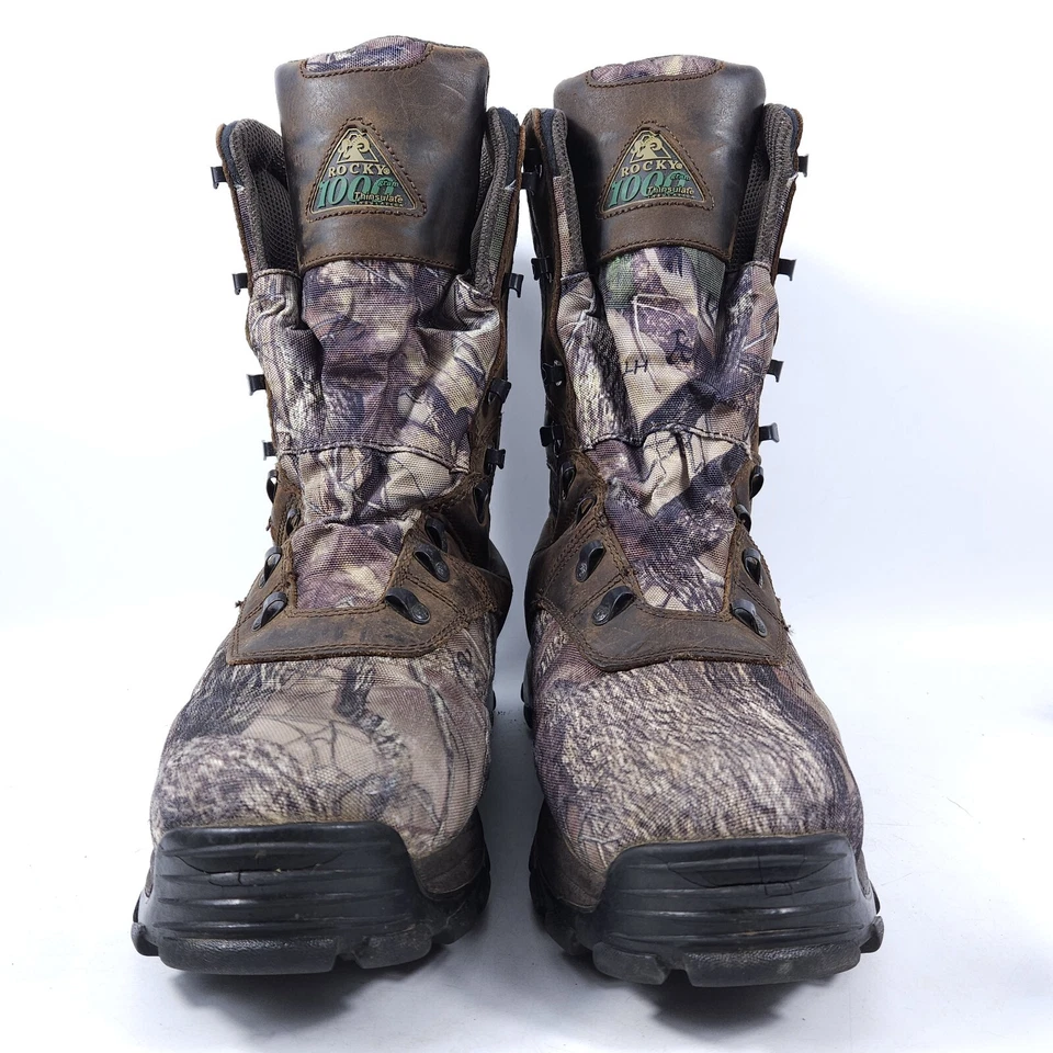 Rocky 9" Hunting True Timber HTC Mens 13 Wide Lace Up Camo Outdoors Boots - Image 2 of 4