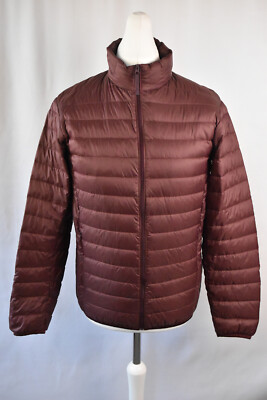 UNIQLO Damen Daunenjacke durchgehender Reißverschluss leichter wattierter Mantel Größe S