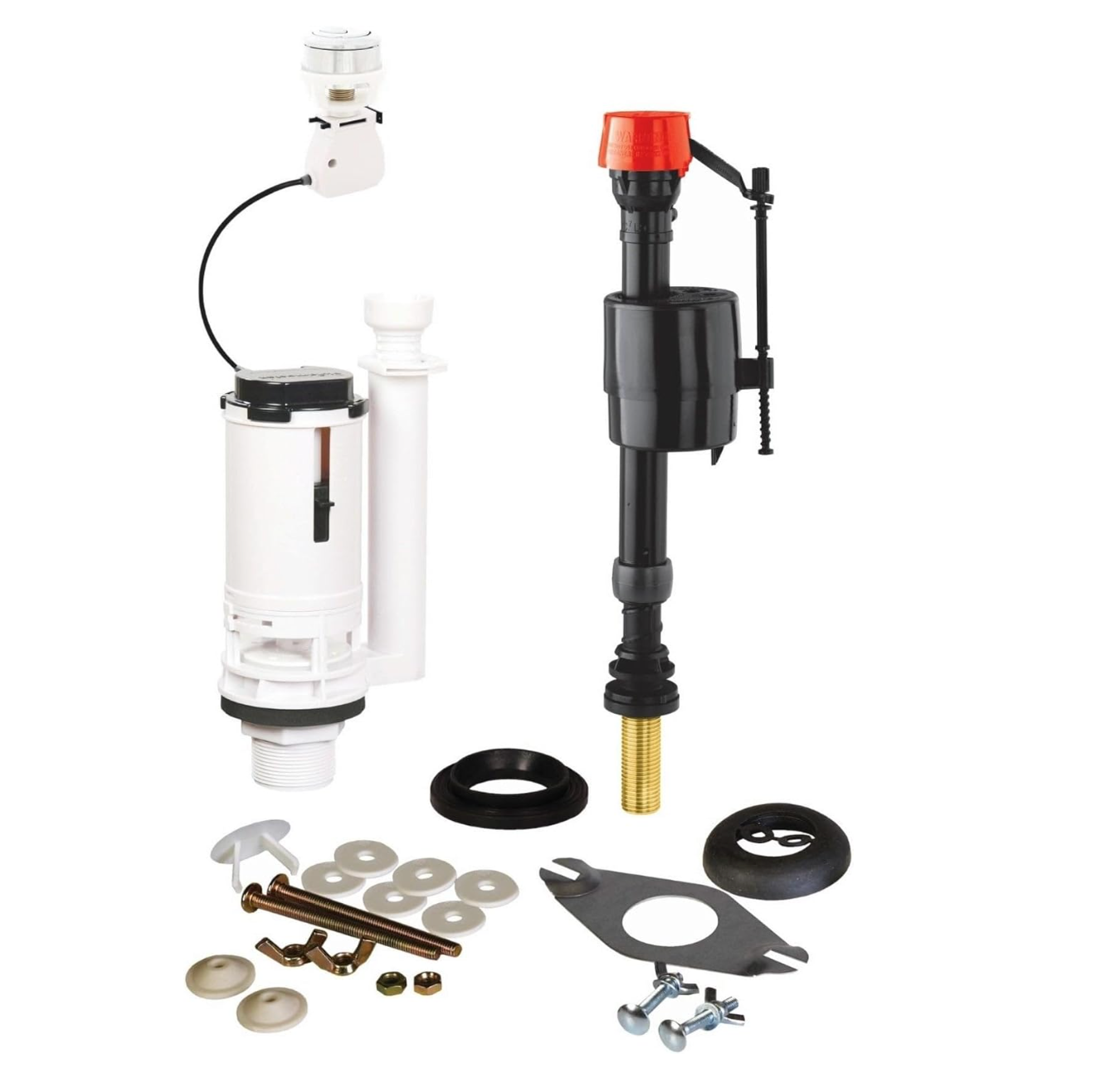 Fluidmaster PROCP002 - Fully Height Adjustable & Flush Valve with Chrome Button