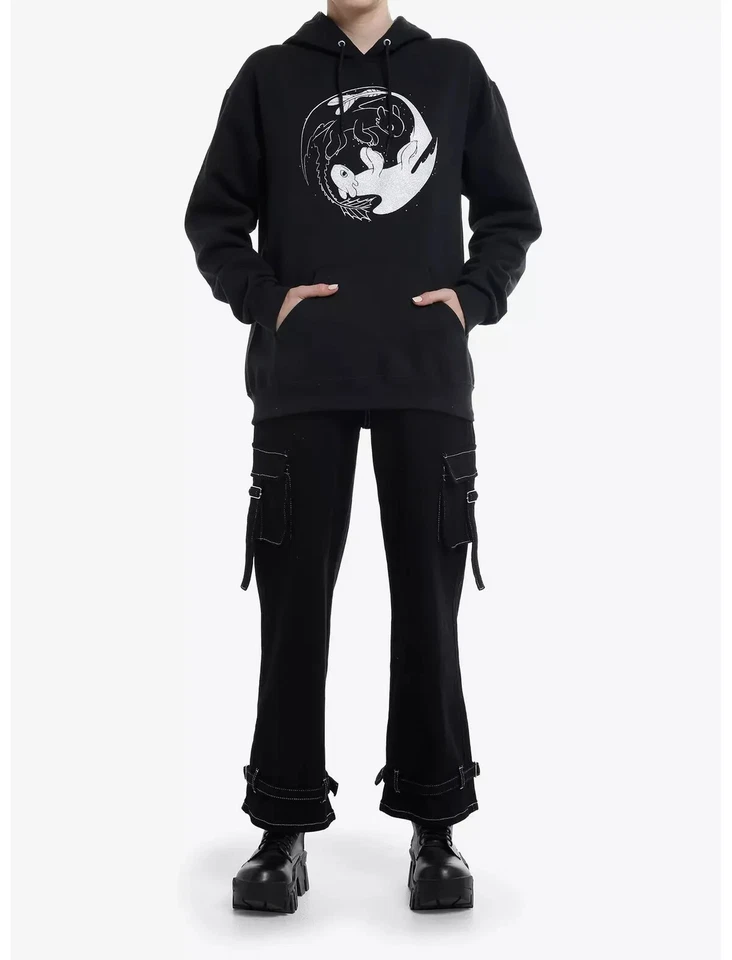 How To Train Your Dragon Yin-Yang Glitter Girls Hoodie bonus bag - Image 3 of 4