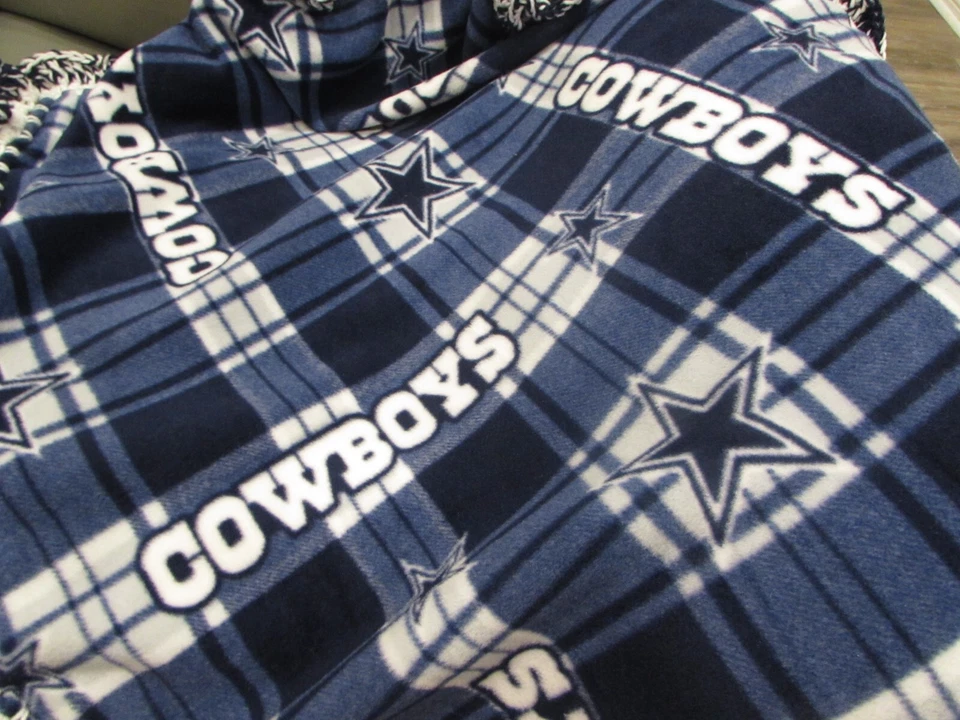 Dallas Texas Vaqueros Fútbol Polar Bebé Manta Crochet Súper Volantes Niño Niña Foto 2 de 4