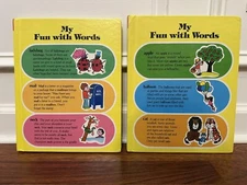 Vintage My Fun With Words Dictionary Books 1 & 2 James Ertel 1974 Hardcover Set