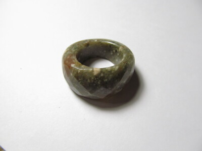 Dynamic Solid Jasper FACETED Ring Size 7.75     JASR22D